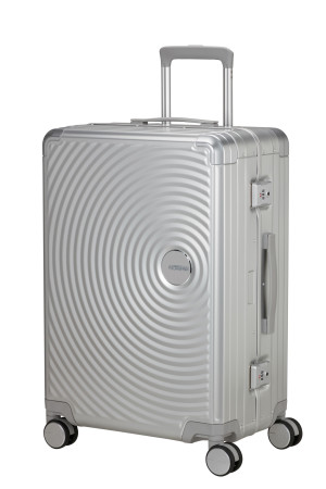 American Tourister Soundbox Aluminium Silver 68cm