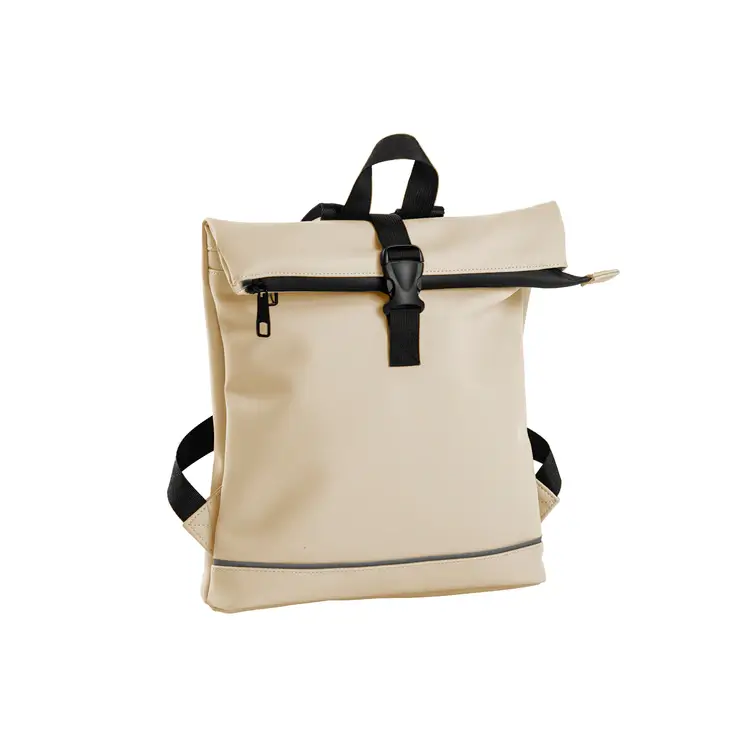 DANIEL RAY - Jefferson Rolltop Medium Backpack - Ryggsäck - Vattenavvisande Off White